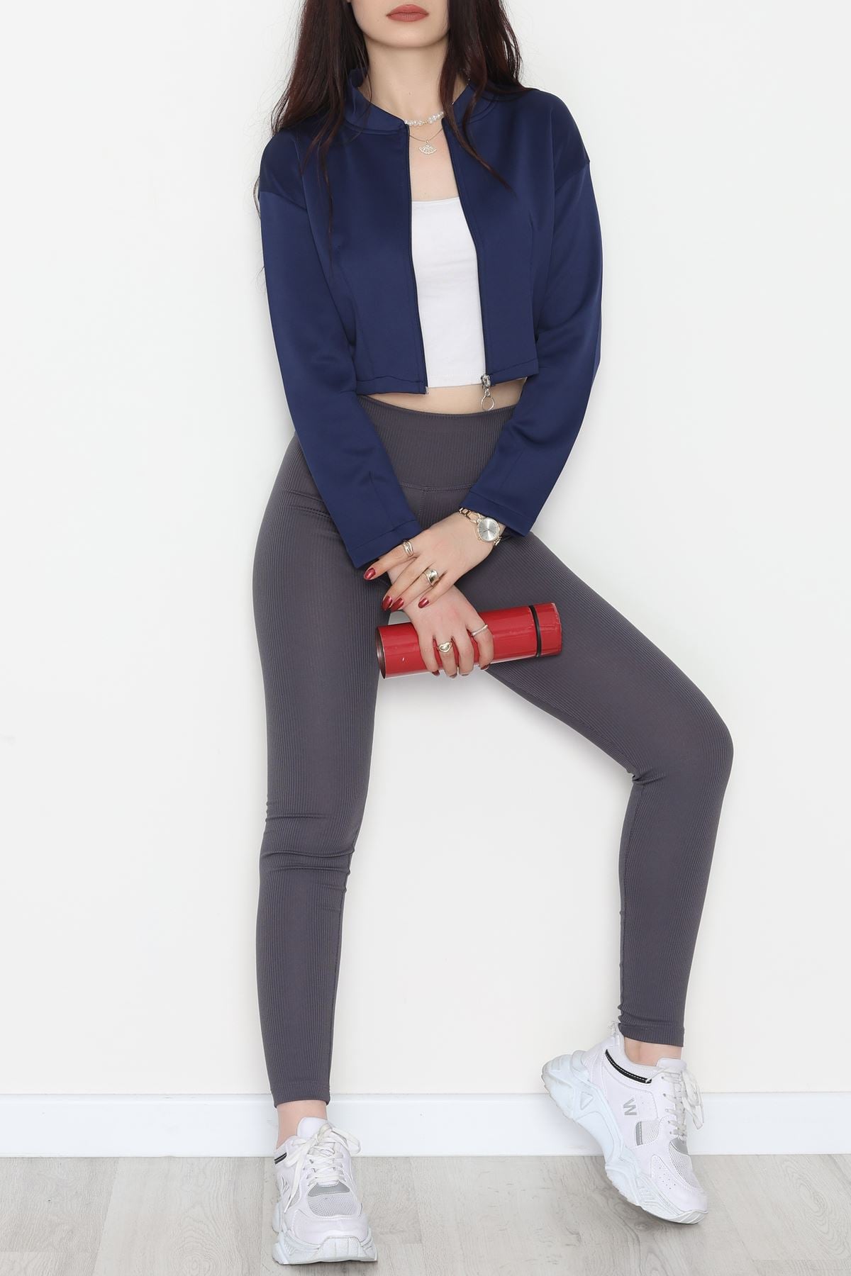 Scuba Fermuarlı Ceket Lacivert - 1067.2119.