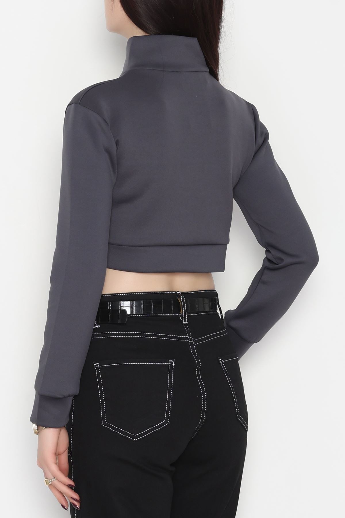 Scuba Yarım Fermuarlı Sweat Antrasit - 1066.2119.