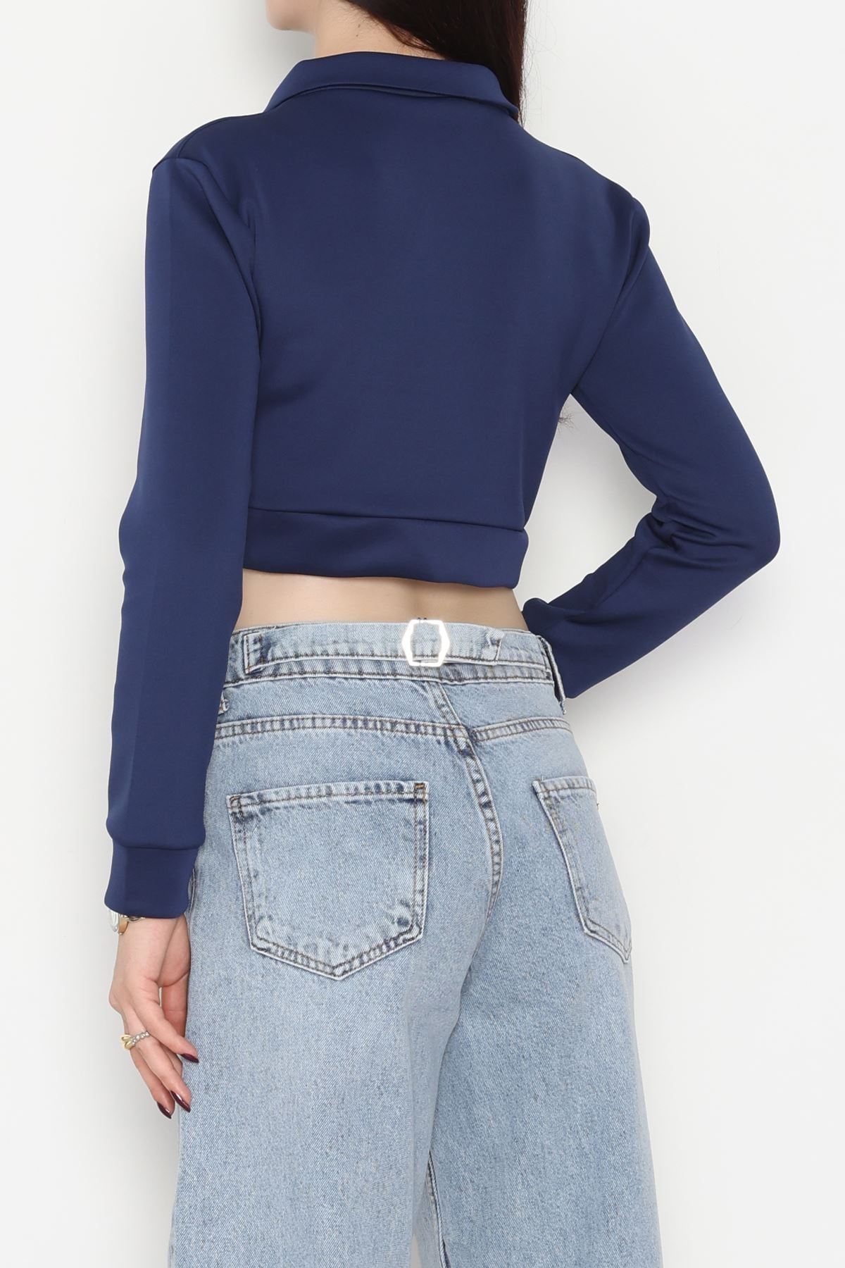 Scuba Yarım Fermuarlı Sweat Lacivert - 1066.2119.