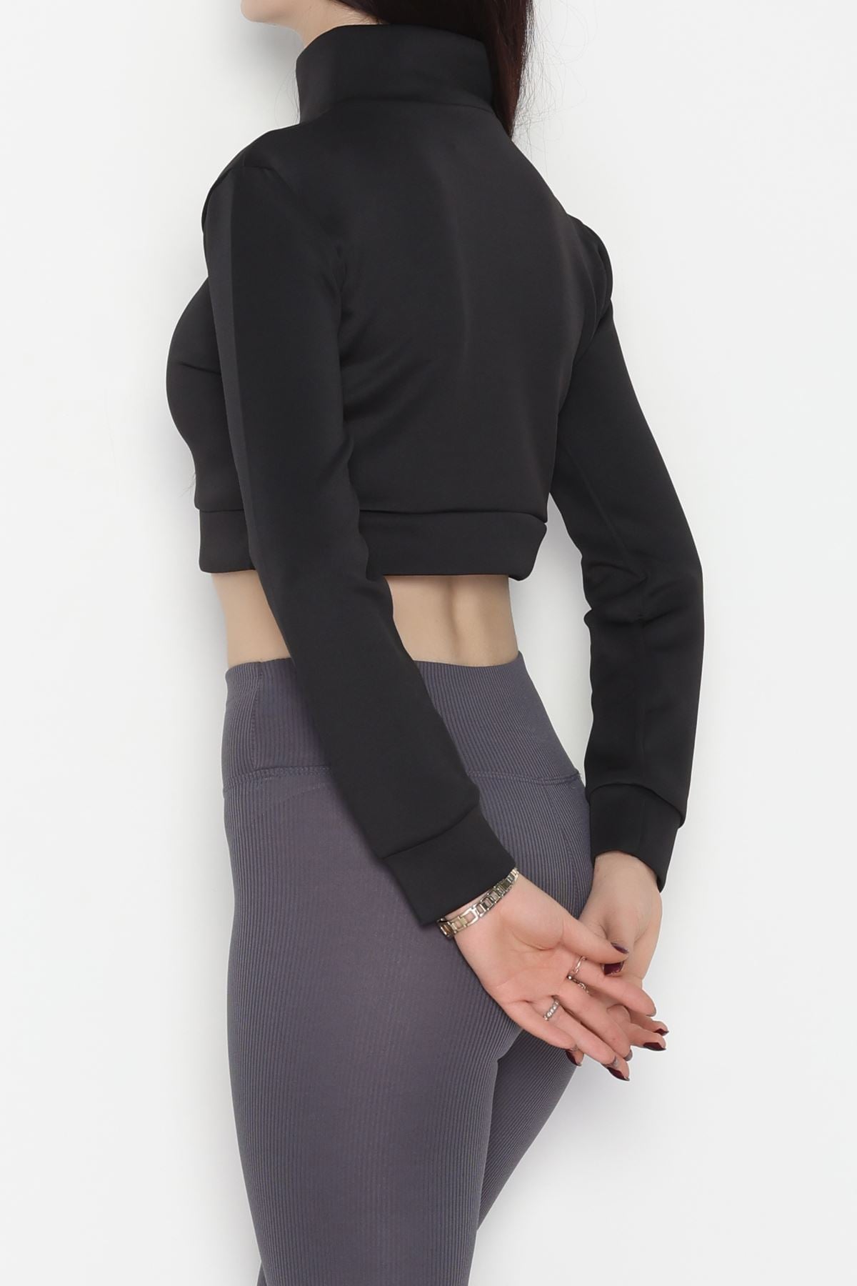 Scuba Yarım Fermuarlı Sweat Siyah - 1066.2119.