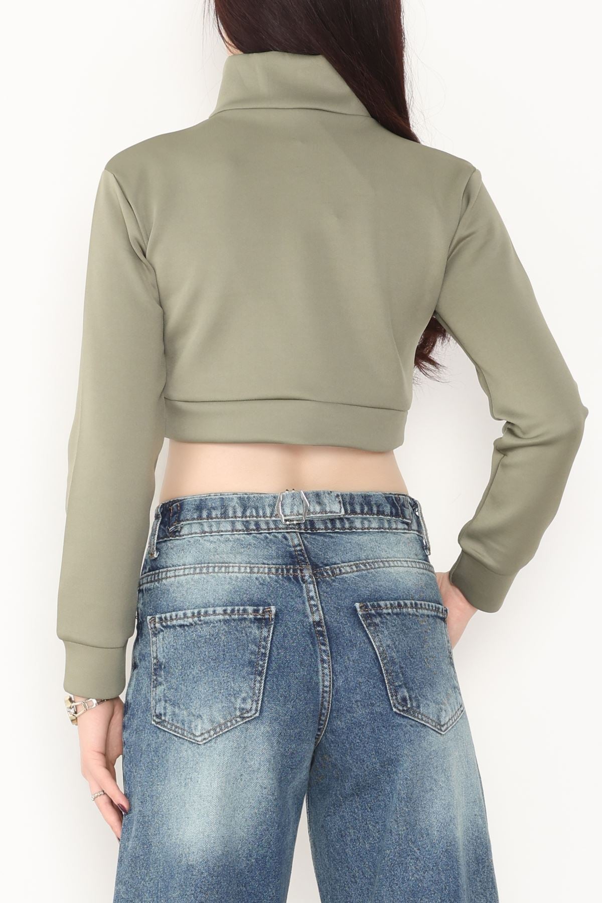 Scuba Yarım Fermuarlı Sweat Haki - 1066.2119.