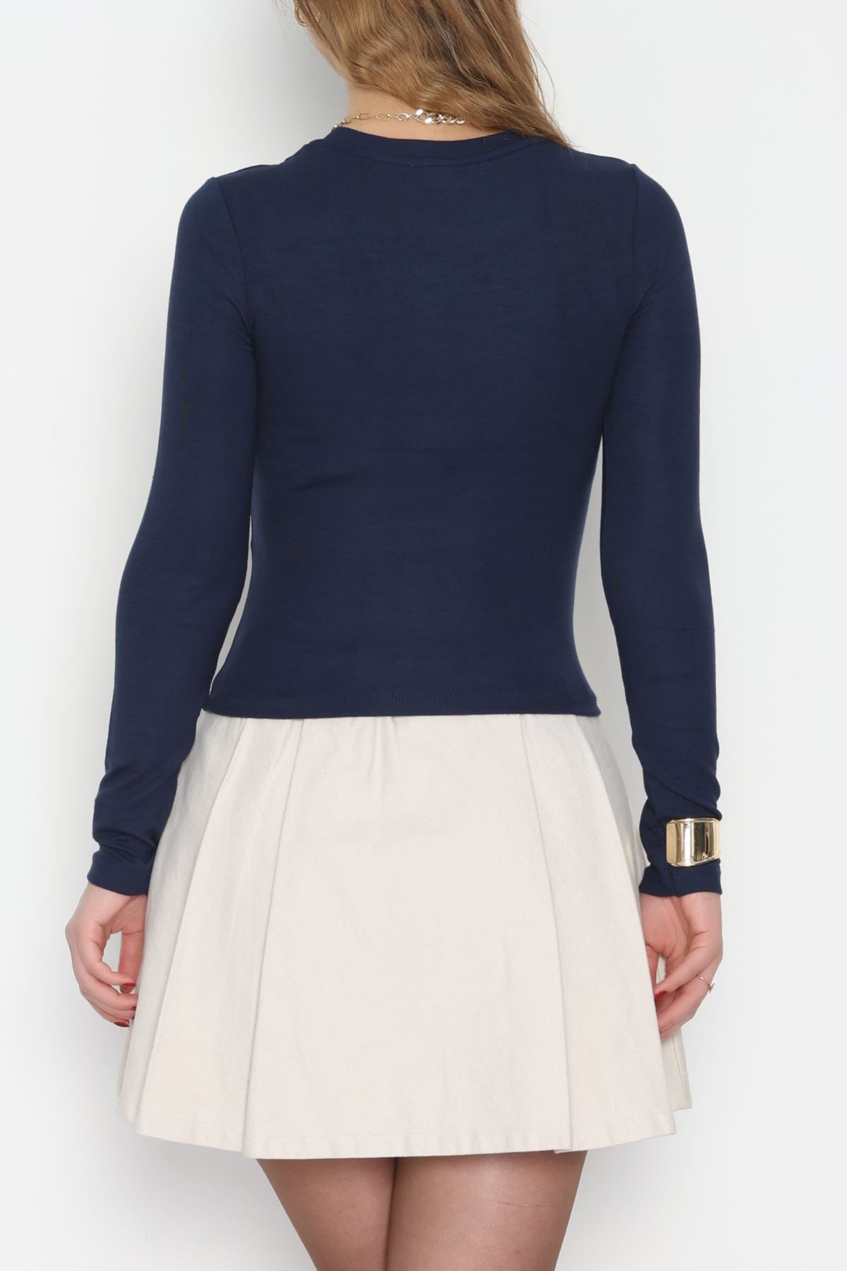 Buzzy Kumaş Toka Detaylı Bluz Lacivert - 1000.2119.