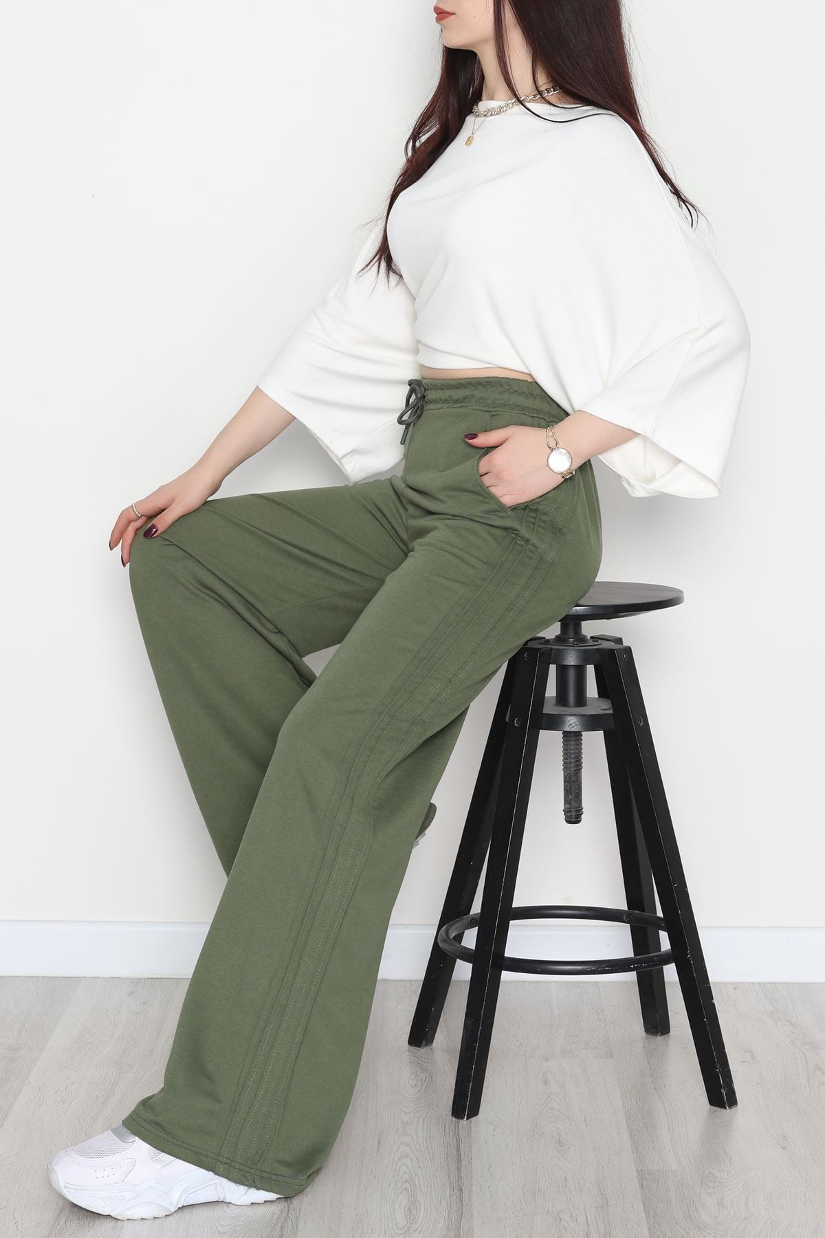 2 İplik Eşofman Altı Haki - 52048.1857.