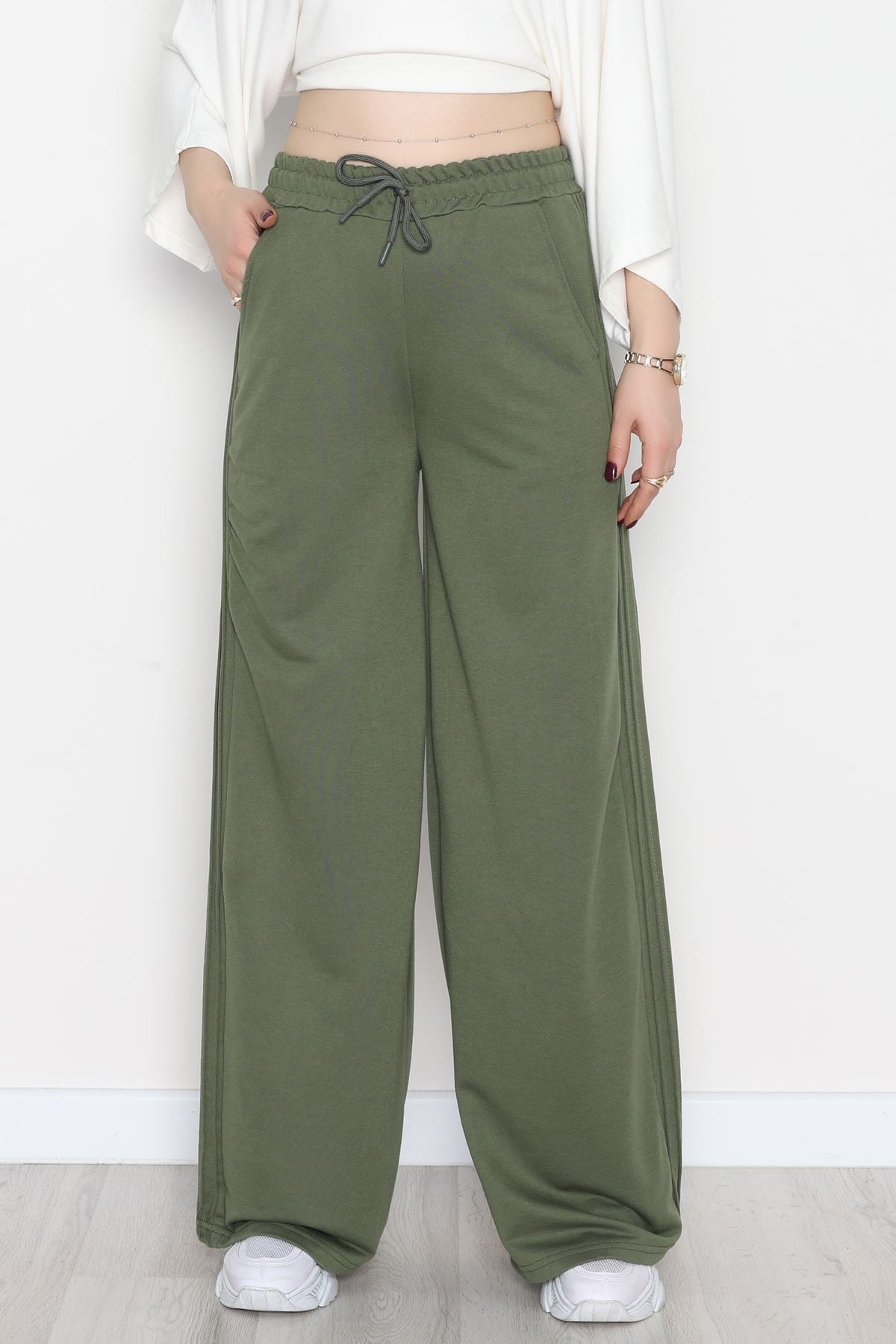 2 İplik Eşofman Altı Haki - 52048.1857.