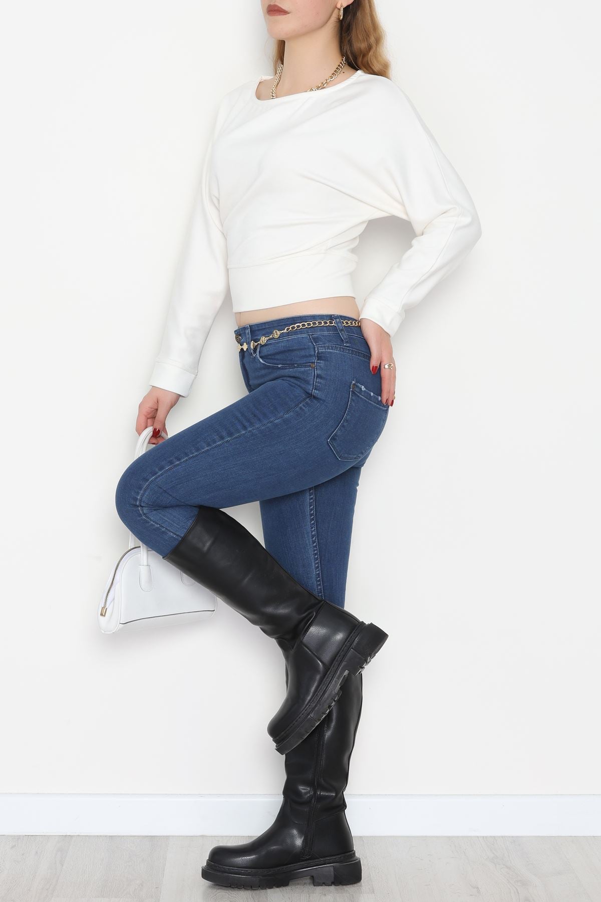 Dar Paça Kot Pantolon Mavi - 31593.2112.