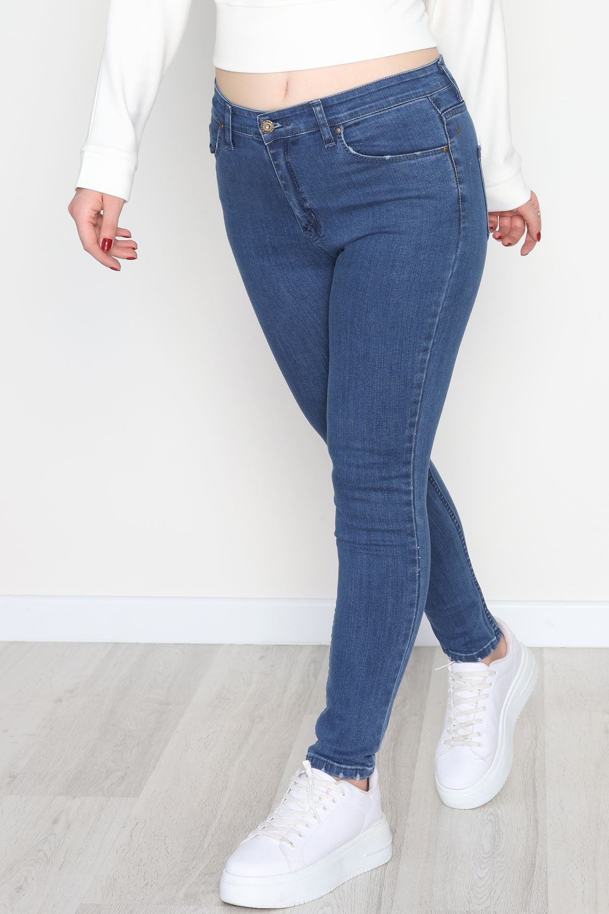 Dar Paça Kot Pantolon Mavi - 31593.2112.