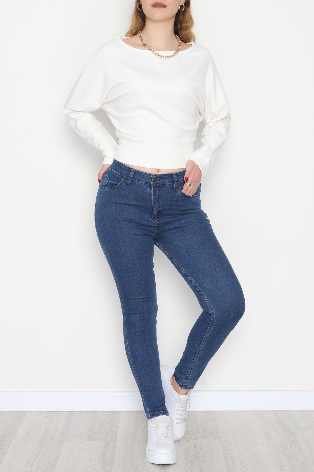 Dar Paça Kot Pantolon Mavi - 31593.2112.