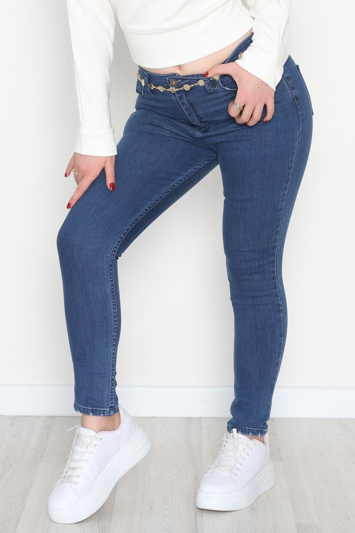 Dar Paça Kot Pantolon Mavi - 31593.2112.