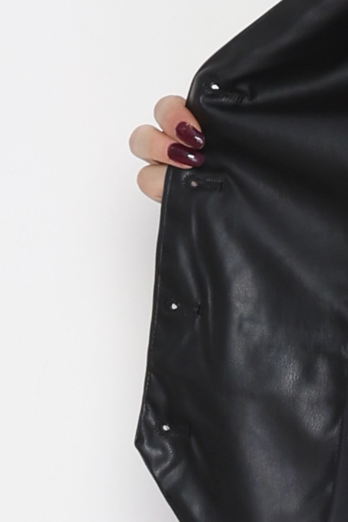 Zra Deri Astarlı Yelek Siyah - 51077.1779.