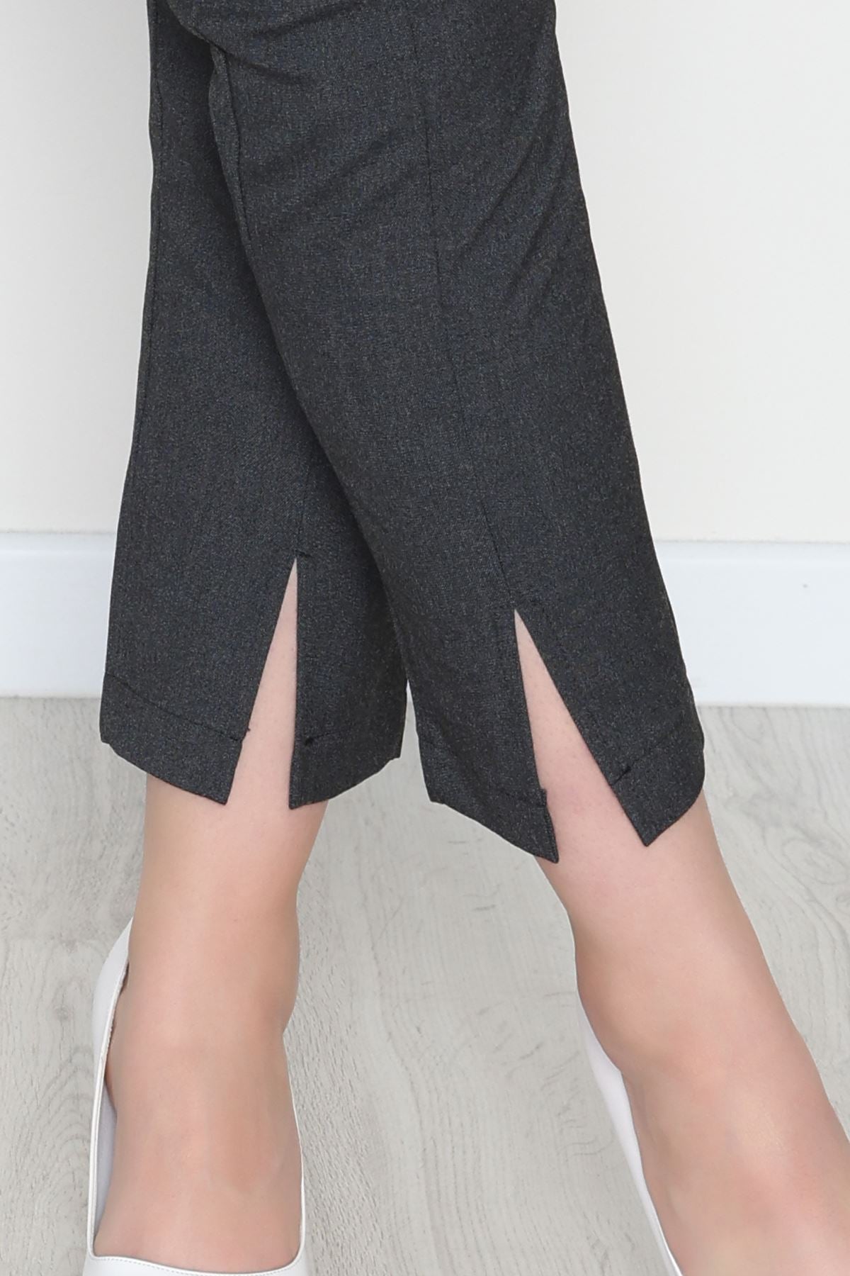 Poliviskon Fermuarlı Pantolon Antrasit - 51080.1779.