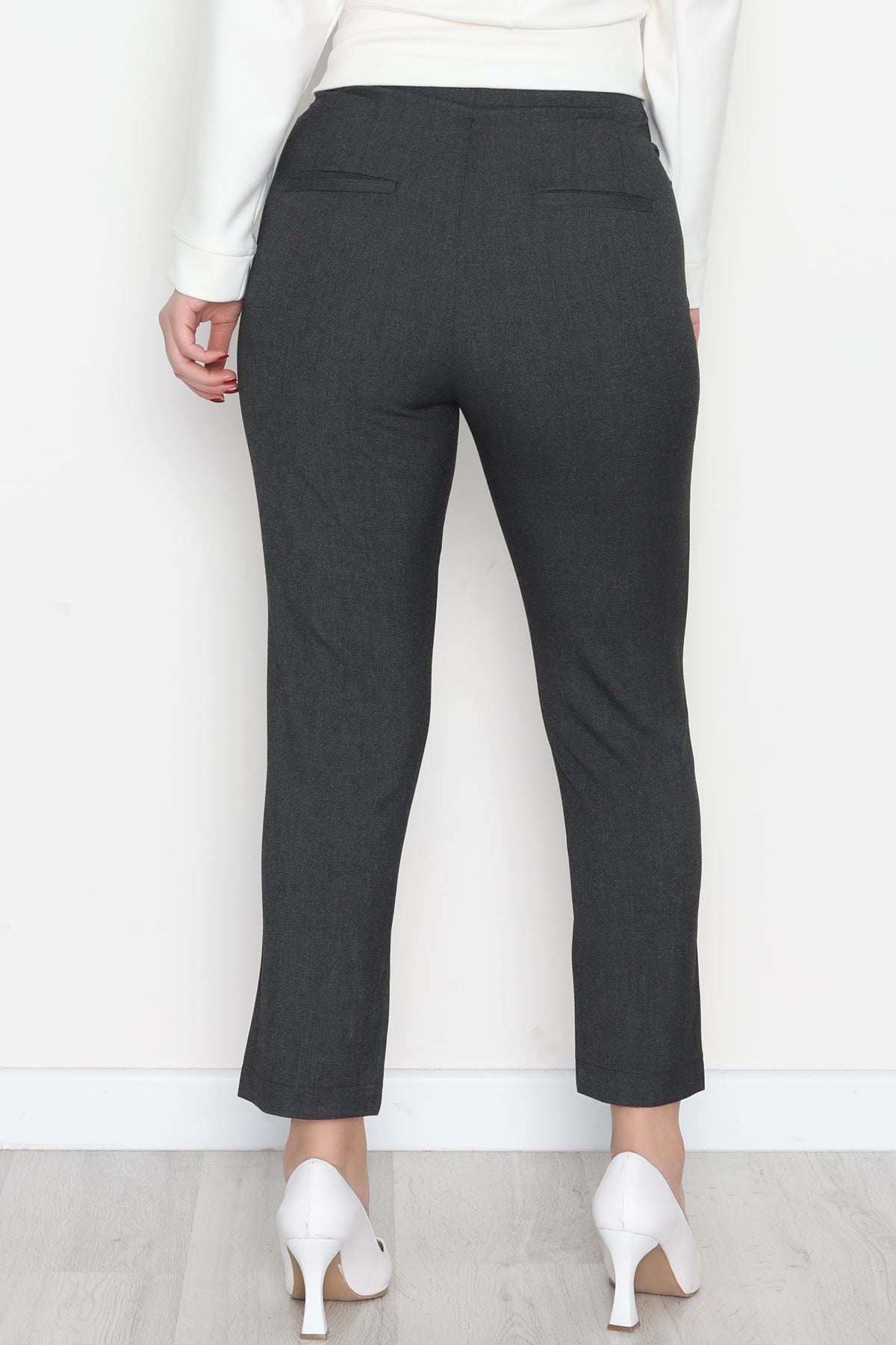 Poliviskon Fermuarlı Pantolon Antrasit - 51080.1779.
