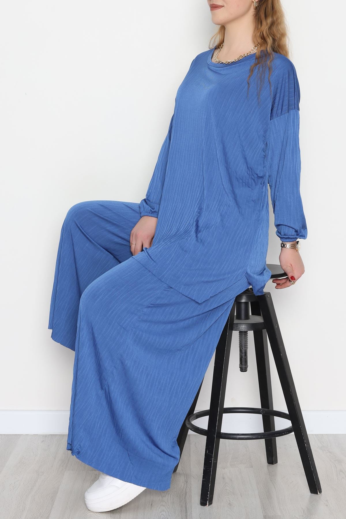 Sandy Crash Kumaş İkili Takım İndigo - 42667.1949.