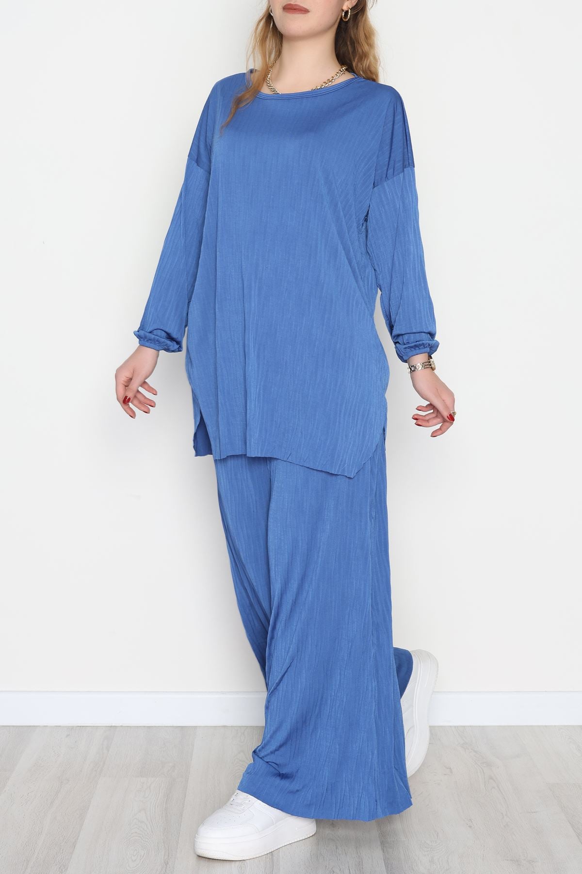 Sandy Crash Kumaş İkili Takım İndigo - 42667.1949.