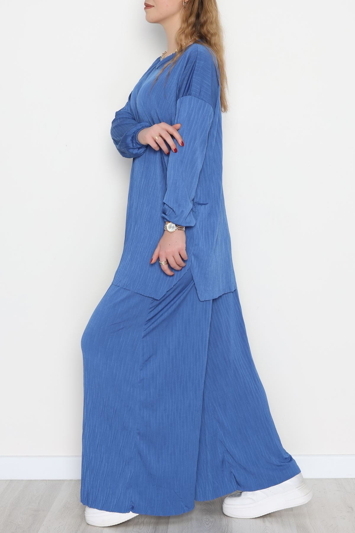 Sandy Crash Kumaş İkili Takım İndigo - 42667.1949.