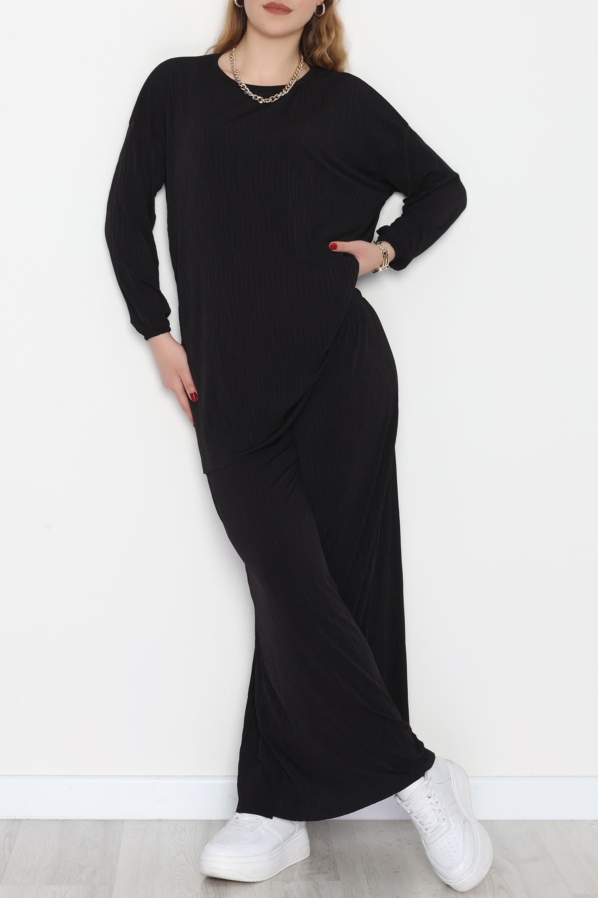 Sandy Crash Kumaş İkili Takım Siyah - 42667.1949.