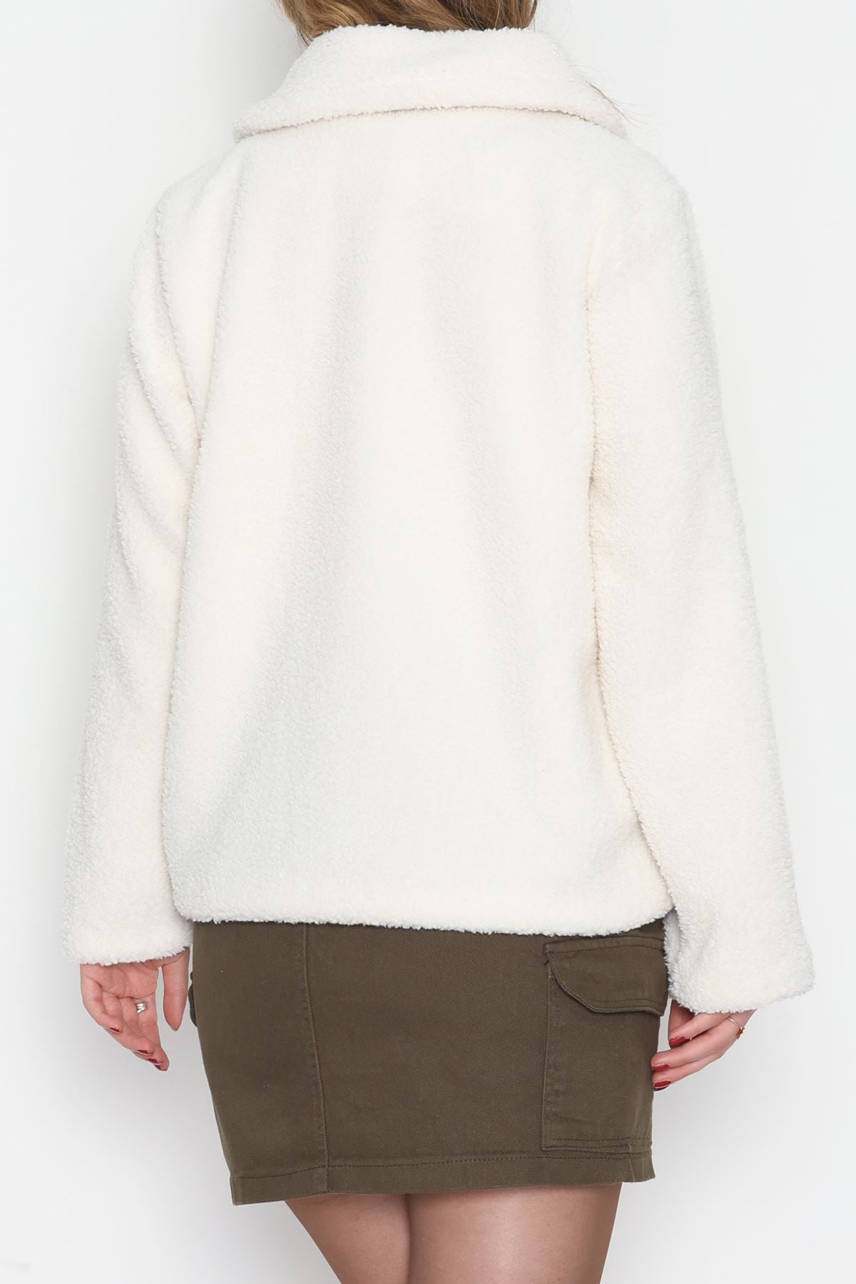 Peluş Astarlı Mont Ekru - 42696.1247.