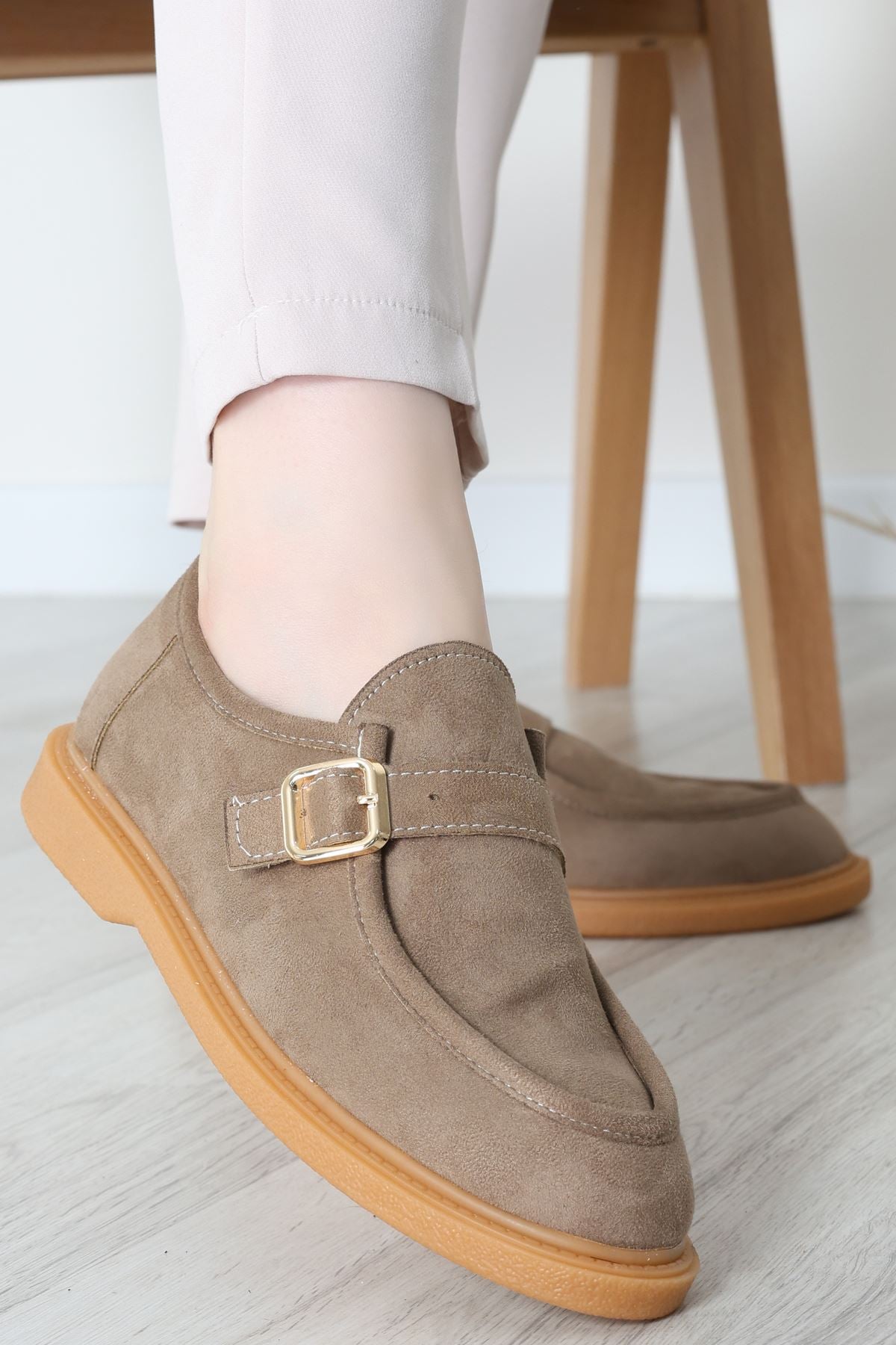 Termo Taban Tokalı Ayakkabı Süetvizon - 31652.1846.