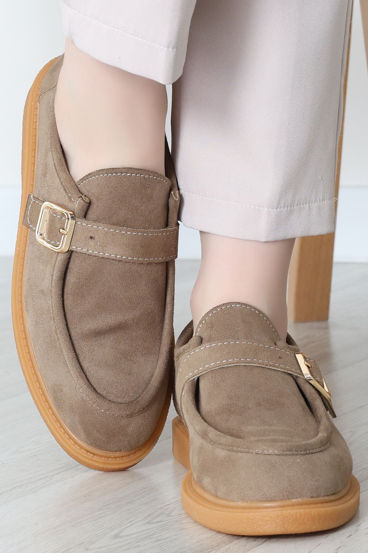 Termo Taban Tokalı Ayakkabı Süetvizon - 31652.1846.