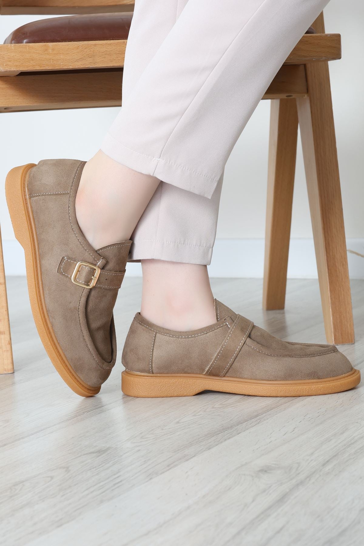 Termo Taban Tokalı Ayakkabı Süetvizon - 31652.1846.