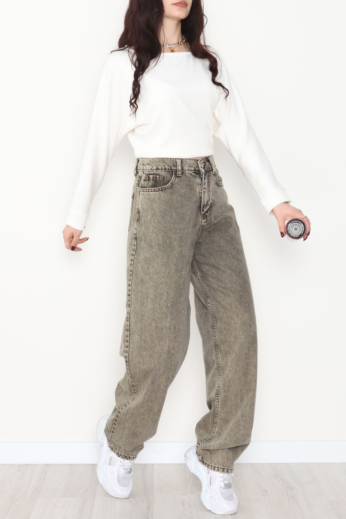 Tokalı Baggy Kot Pantolon Tintli - 31558.2088.