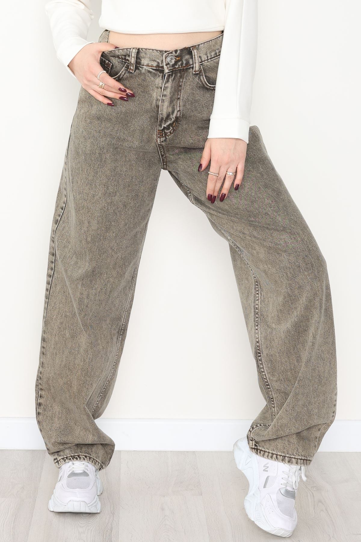 Tokalı Baggy Kot Pantolon Tintli - 31558.2088.