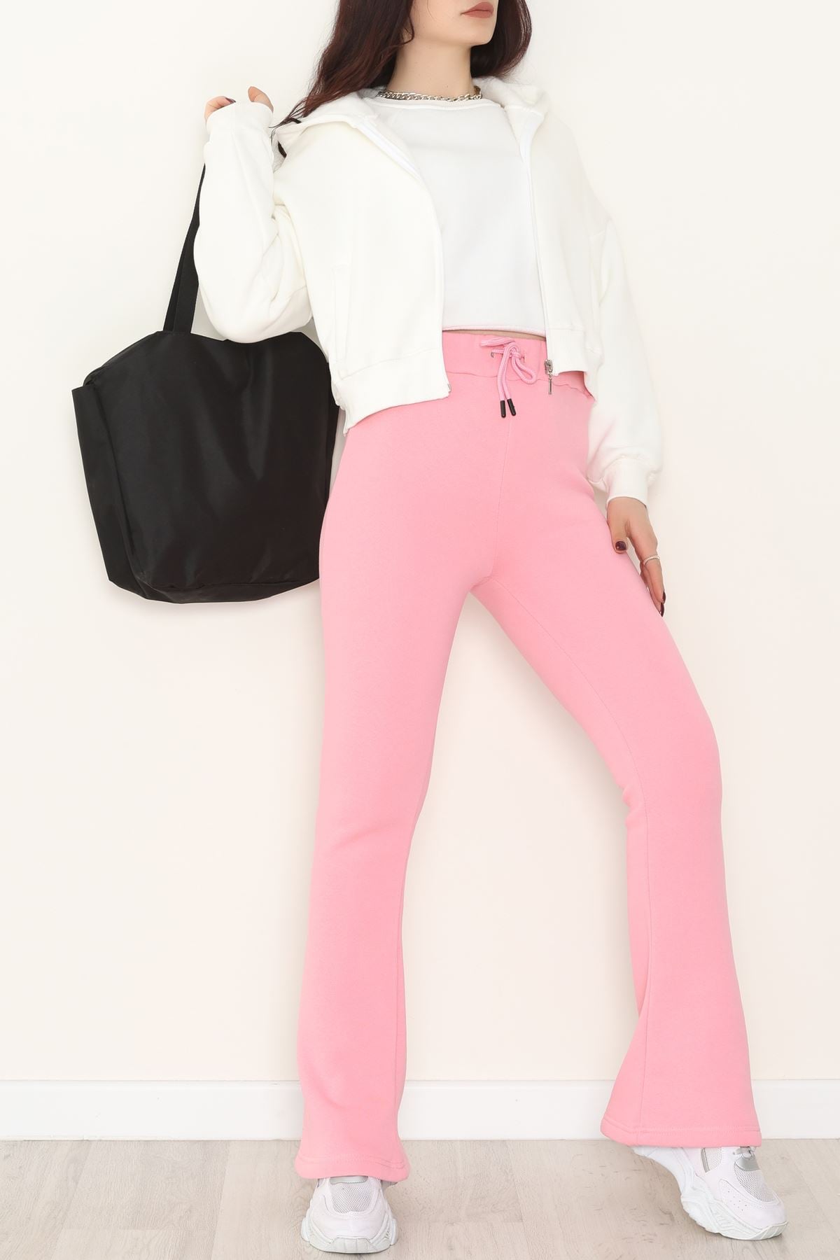 3 İplik İspanyol Paça Eşofman Altı Koyupembe - 42522.1878.