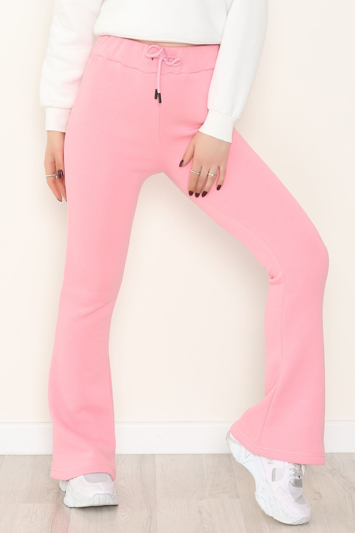 3 İplik İspanyol Paça Eşofman Altı Koyupembe - 42522.1878.