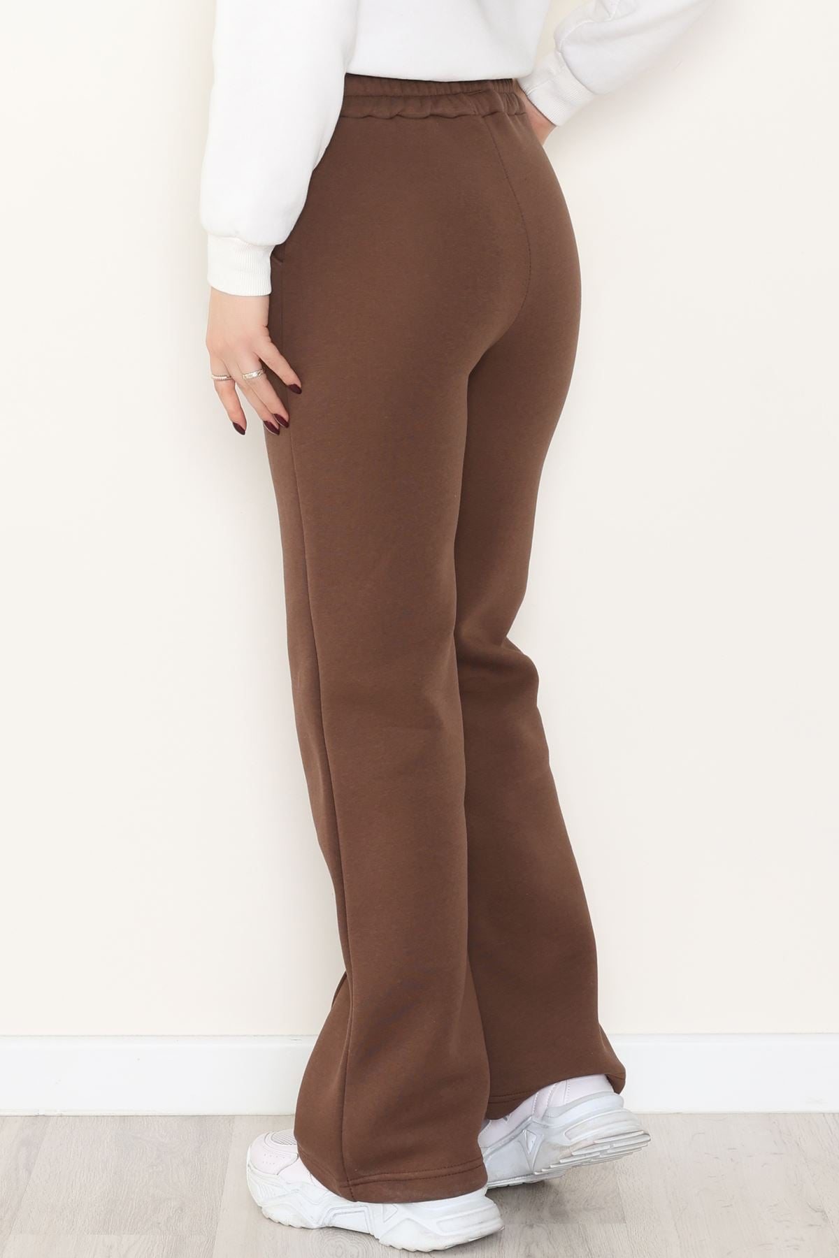 3 İplik Önü Çımalı Eşofman Altı Kahve - 42520.1878.