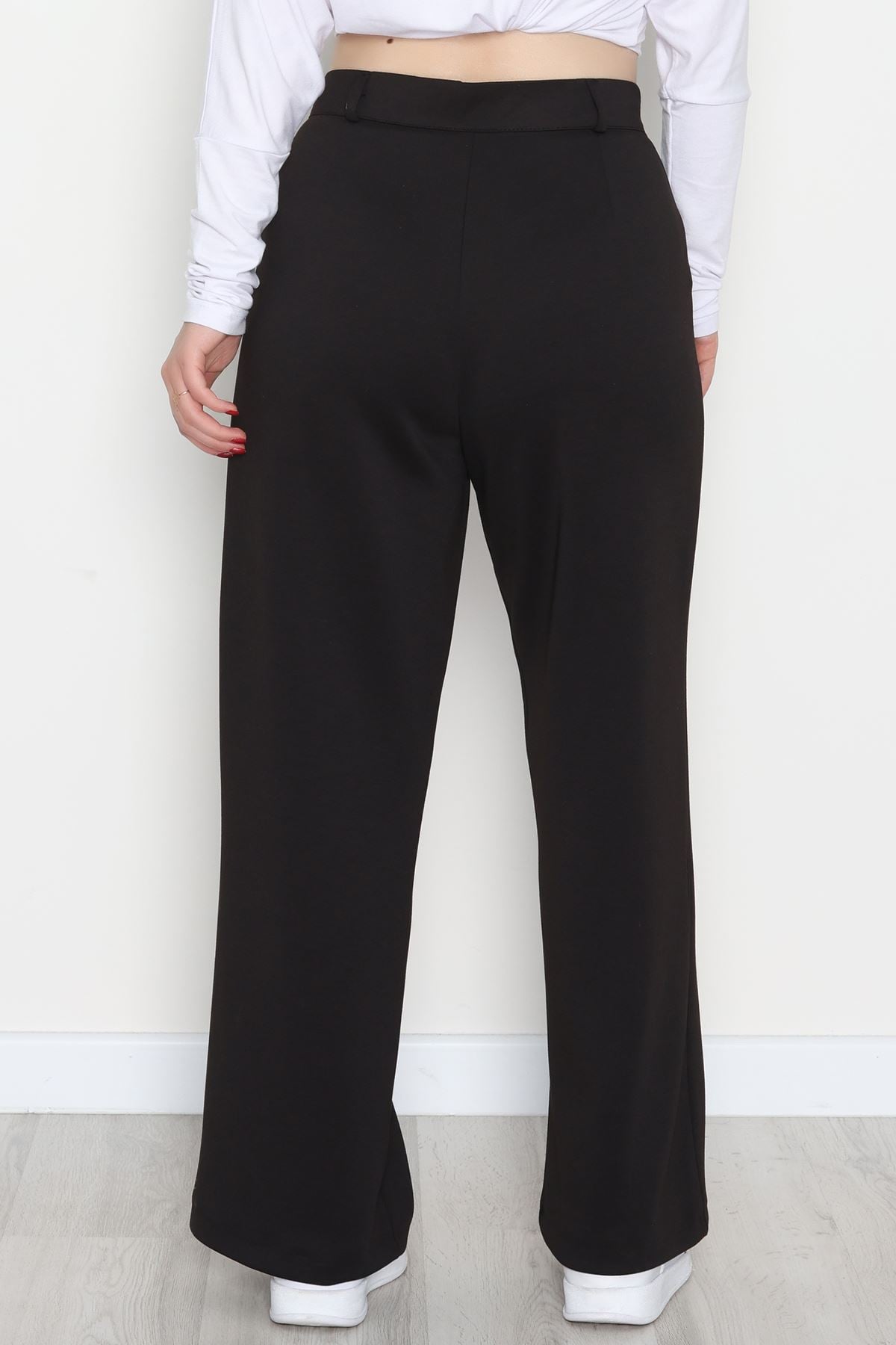 Modal Kumaş Palazzo Pantolon Siyah - 51104.2061.