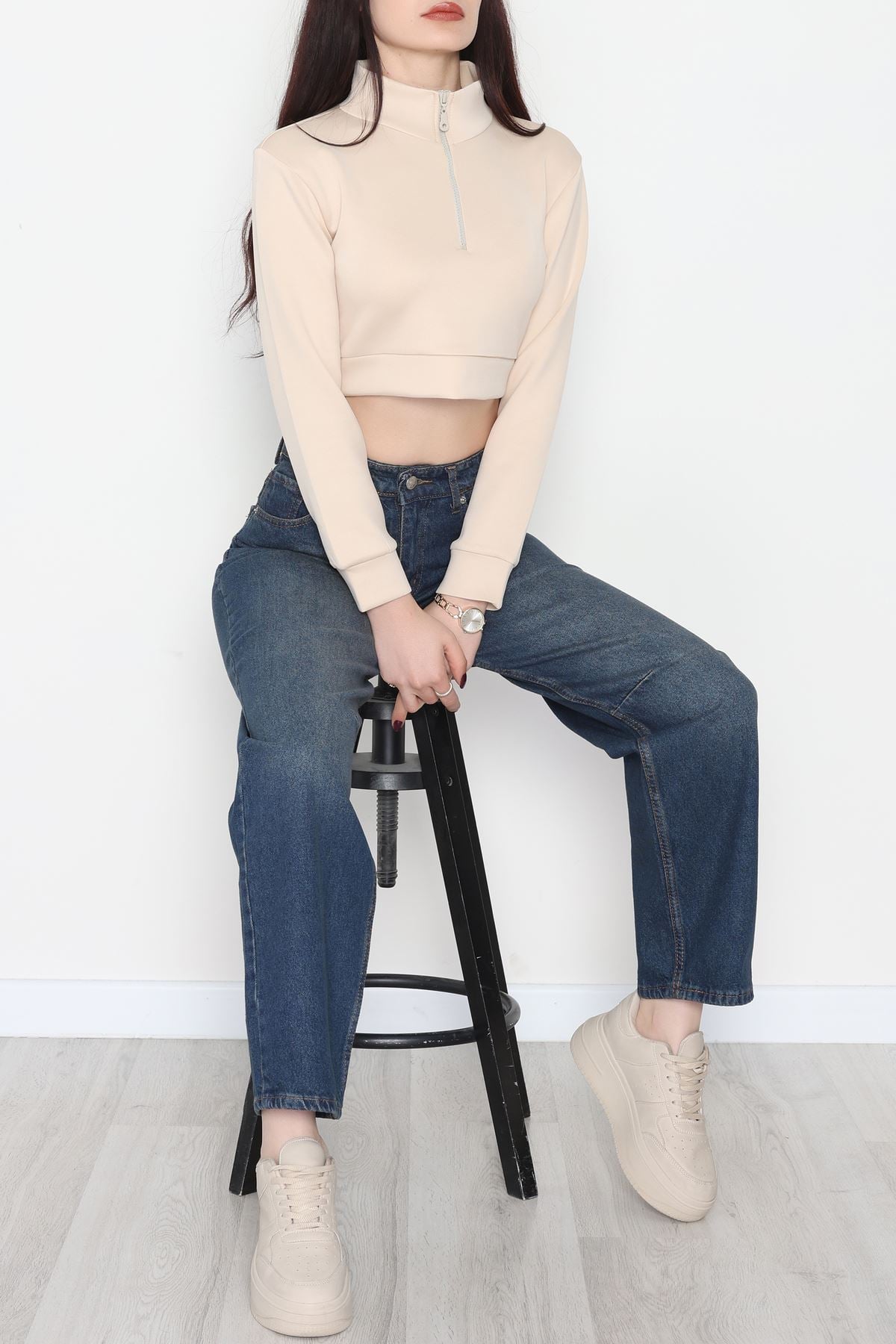 Arkası Tokalı Baggy Kot Pantolon Kahvetint - 31712.2059.