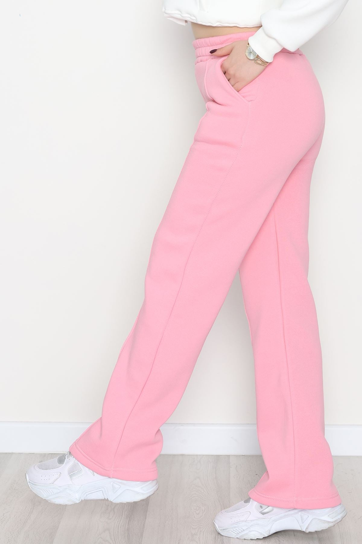 3 İplik Önü Çımalı Eşofman Altı Koyupembe - 42520.1878.