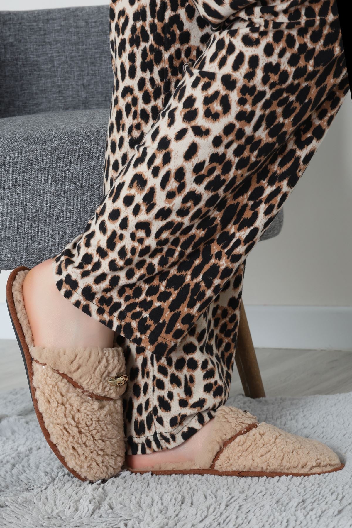 Teddy Ev Terliği Vizon - 1760.1846.