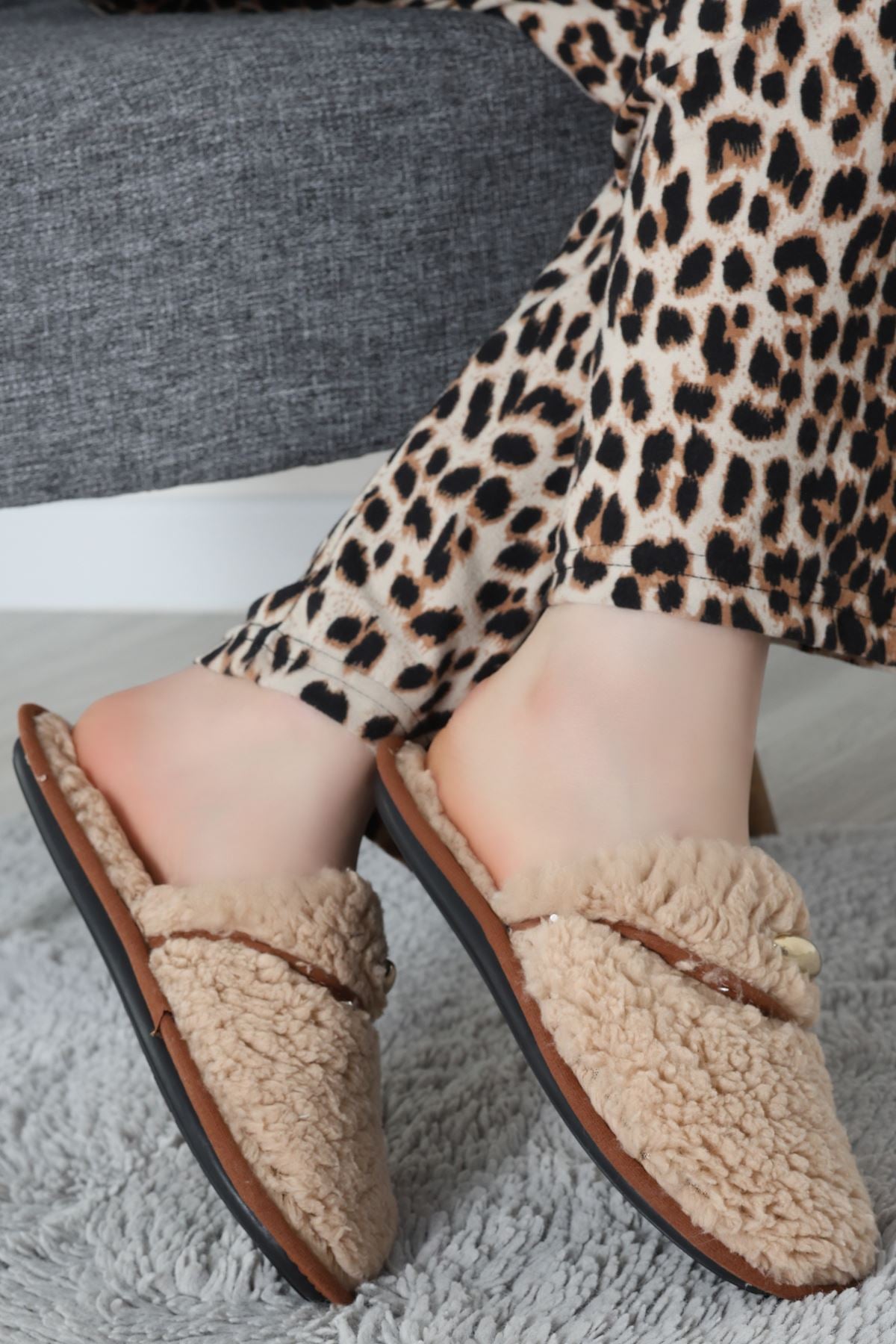 Teddy Ev Terliği Vizon - 1760.1846.