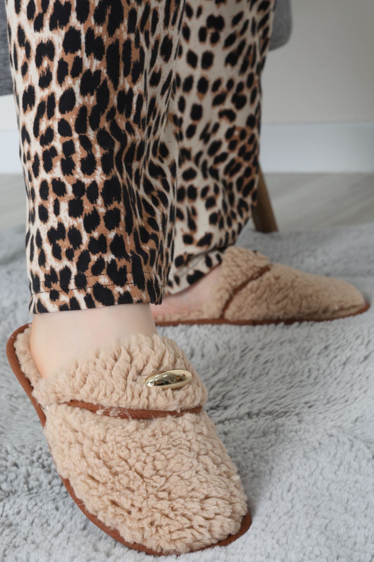 Teddy Ev Terliği Vizon - 1760.1846.