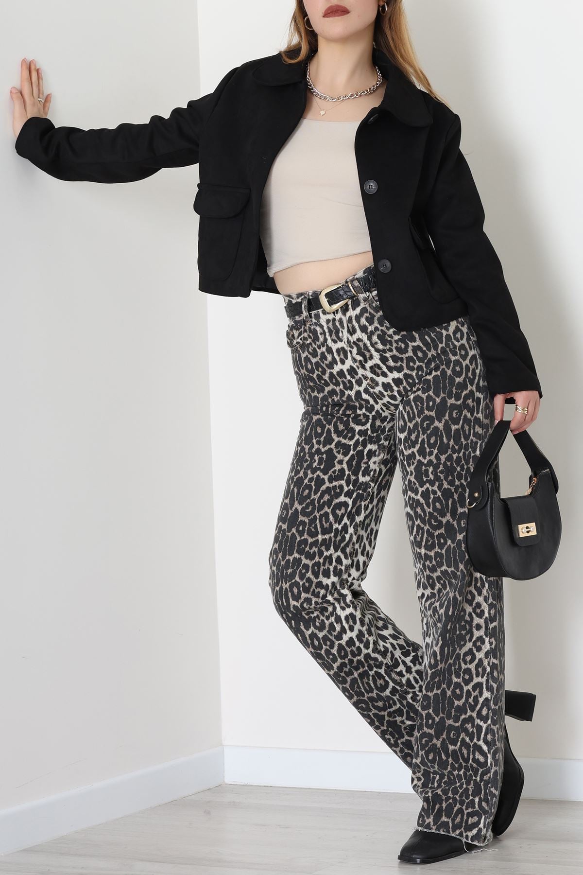 Astarlı Süet Ceket Siyah - 5050.1839.