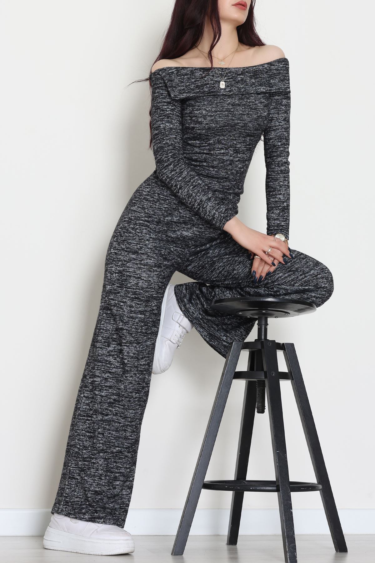 Madonna Yaka Yumoş Kumaş İkili Takım Siyah1 - 51095.2114.