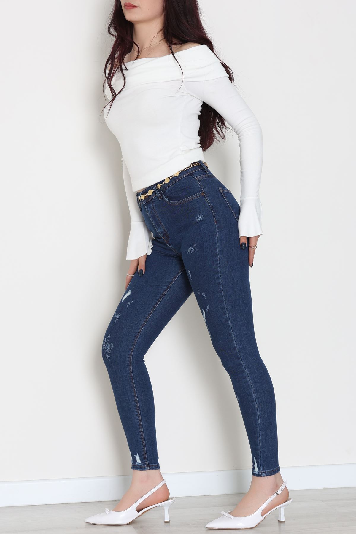 Dar Paça Kot Pantolon Mavi - 42701.2121.