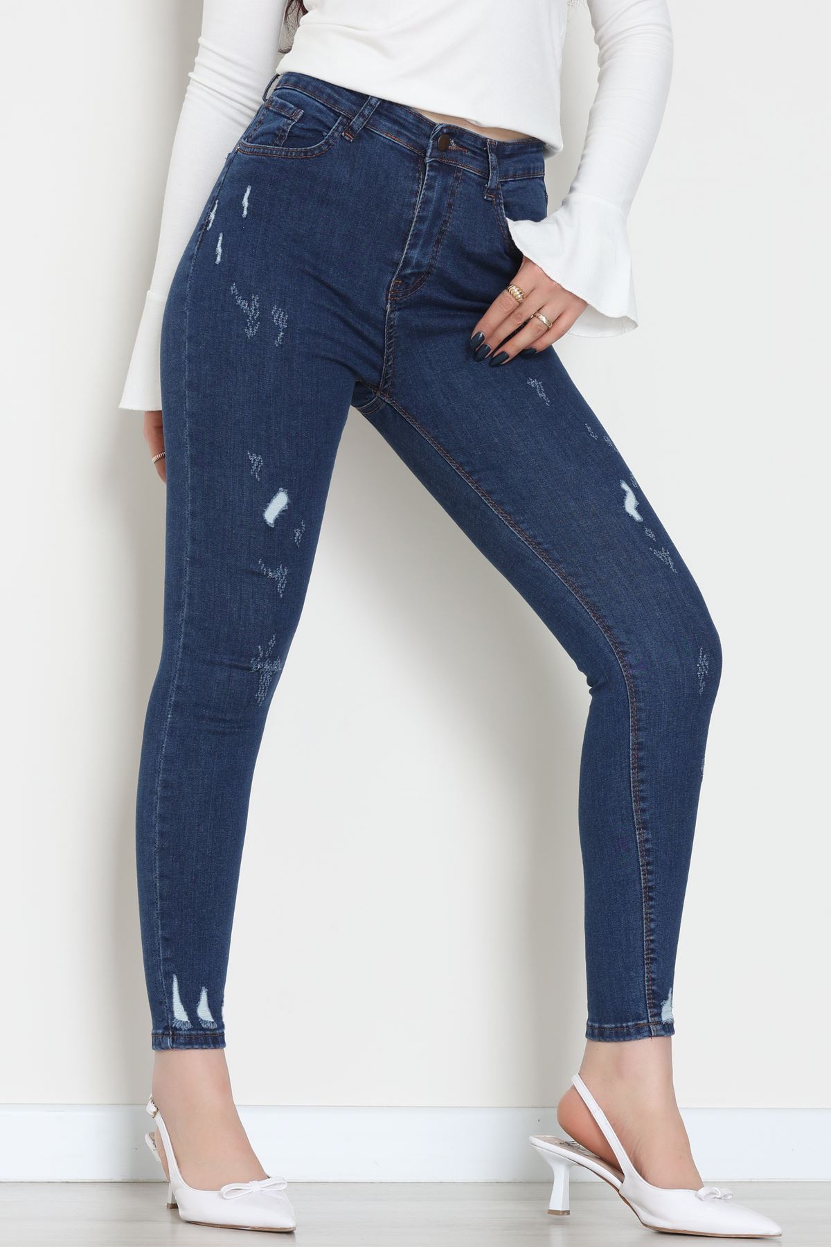 Dar Paça Kot Pantolon Mavi - 42701.2121.