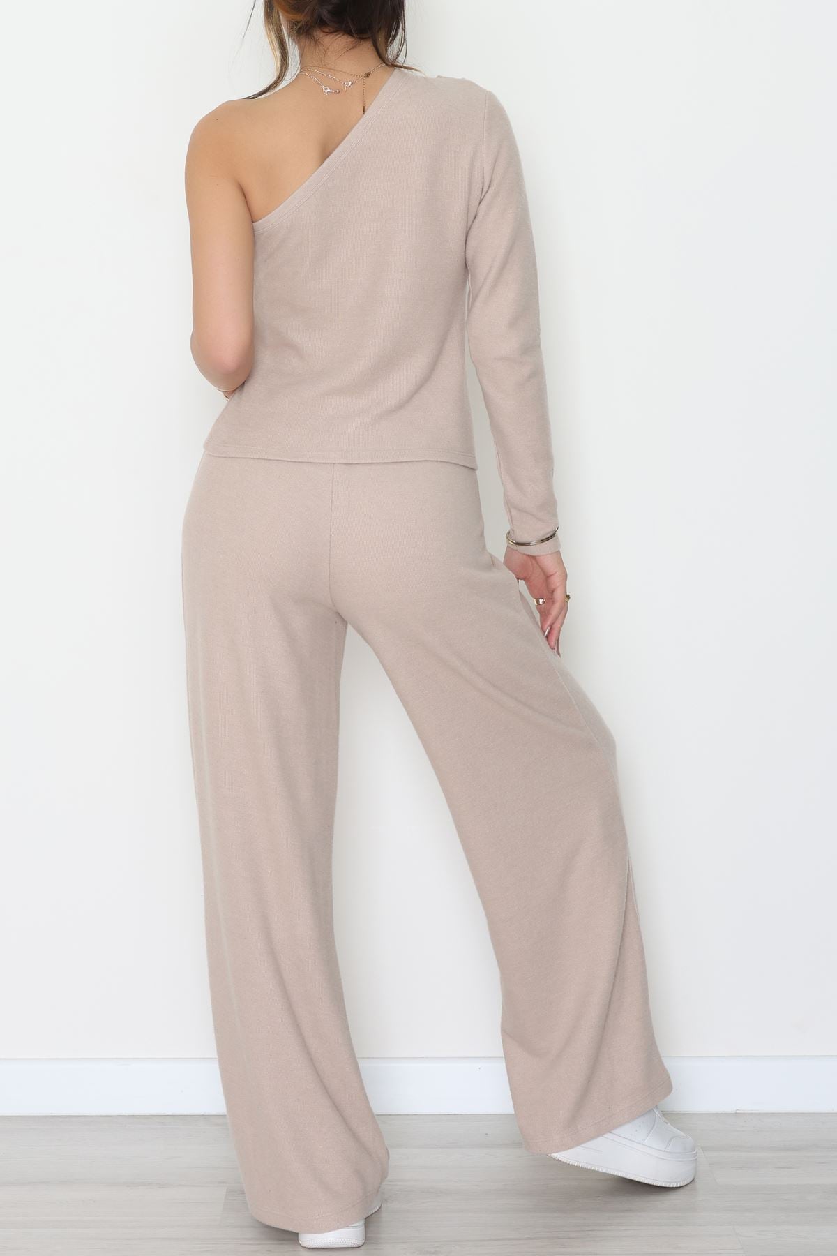 Tek Omuz Yumoş Kumaş İkili Takım Latte - 51093.2114.