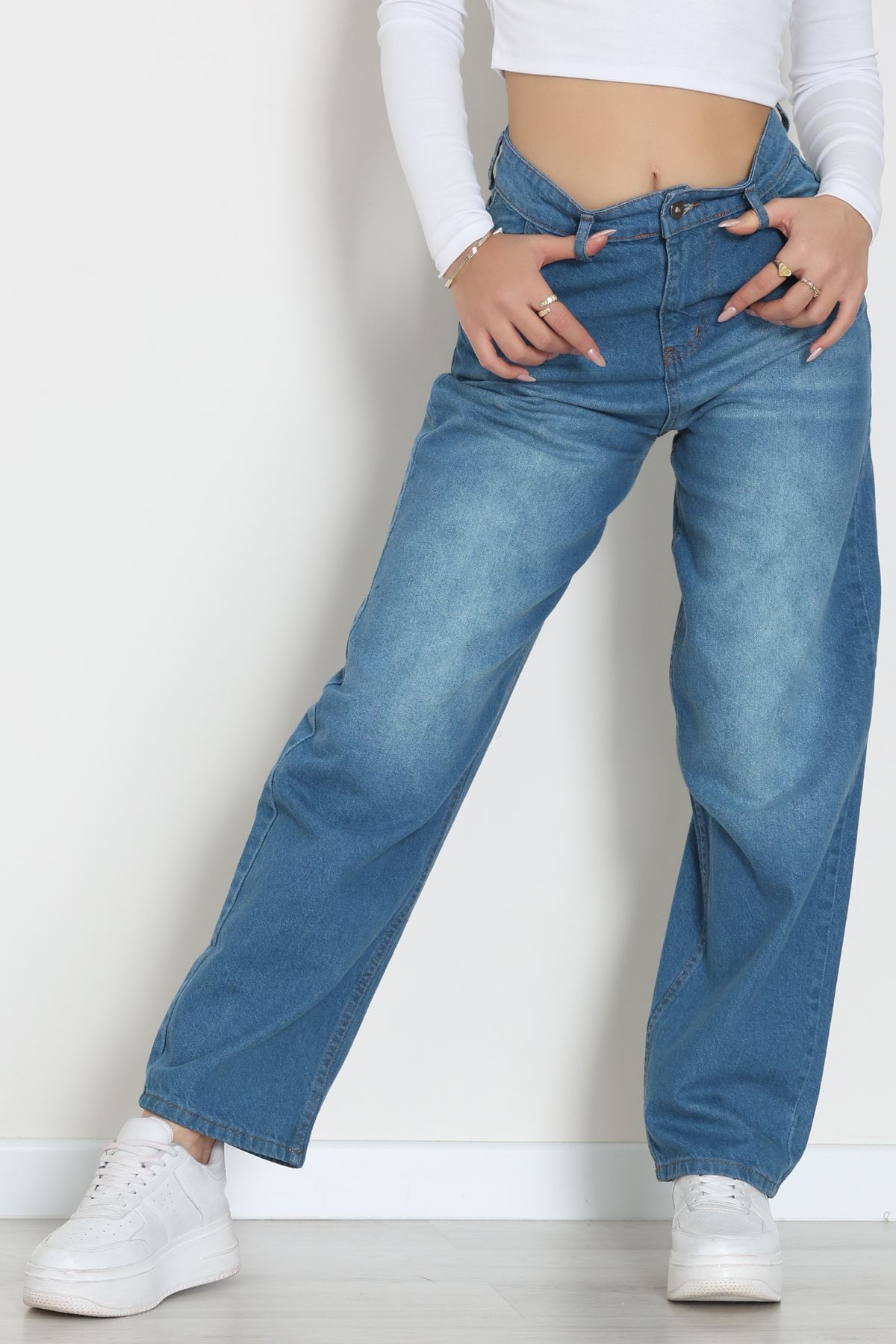 Baggy Kot Pantolon Açıkmavi - 31587.1566.