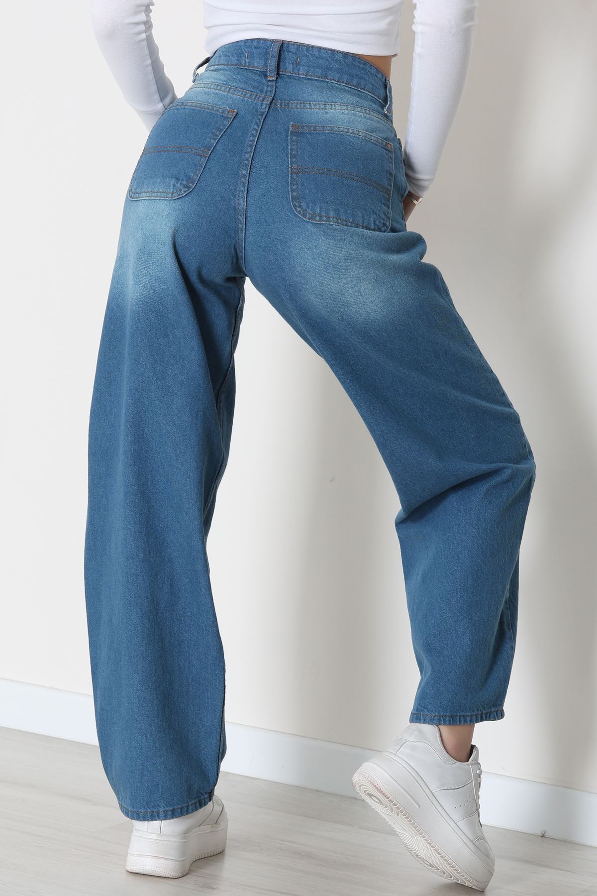 Baggy Kot Pantolon Açıkmavi - 31587.1566.