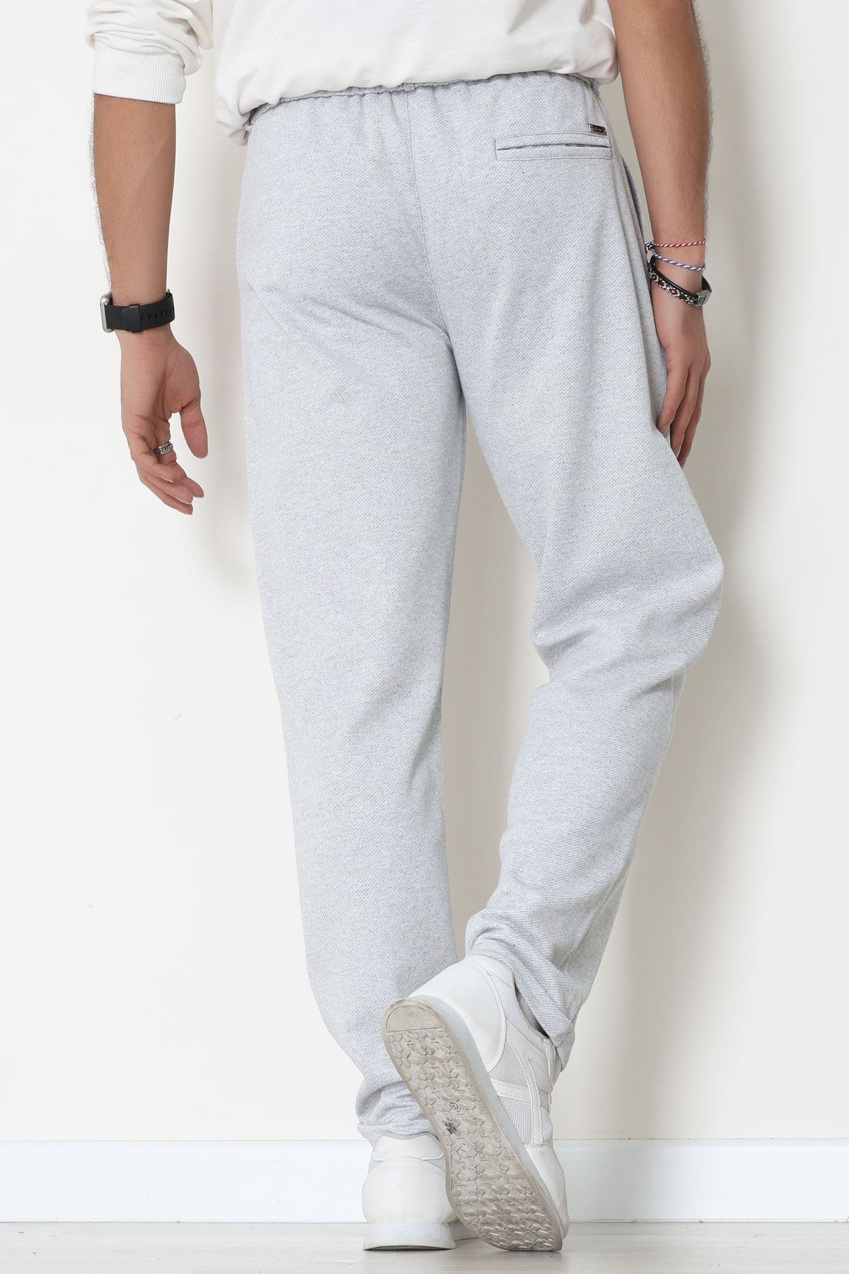 Double Paça Diagonel Erkek Pantolon Gri - 31807.1937.