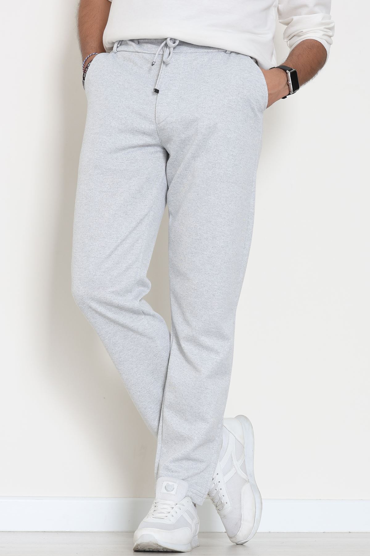 Düz Paça Diagonel Erkek Pantolon Gri - 31808.1937.