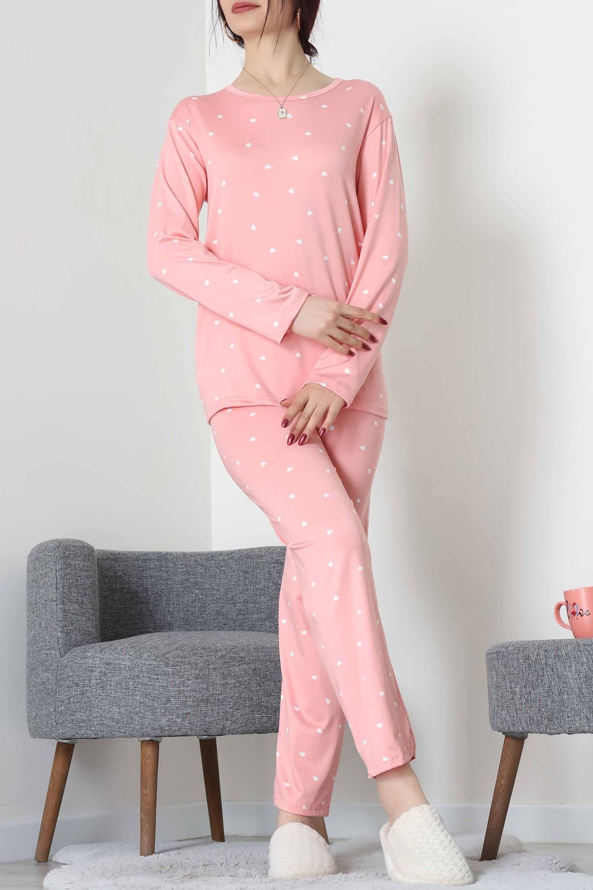 Sandy Alt Üst Aynı Pijama Takımı Somon - 52166.1048.
