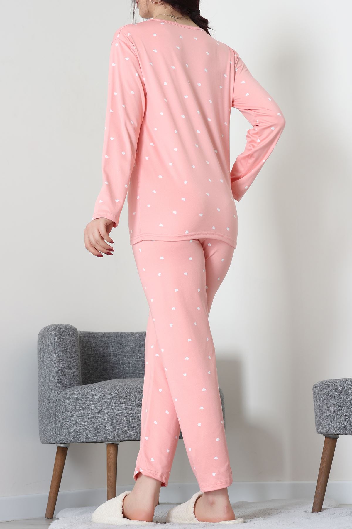 Sandy Alt Üst Aynı Pijama Takımı Somon - 52166.1048.
