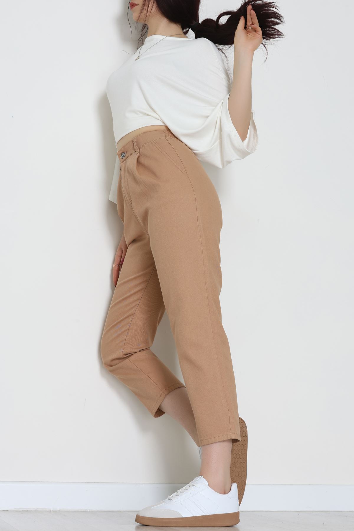 Gabardin Mom Pantolon Bisküvi - 42707.2121.