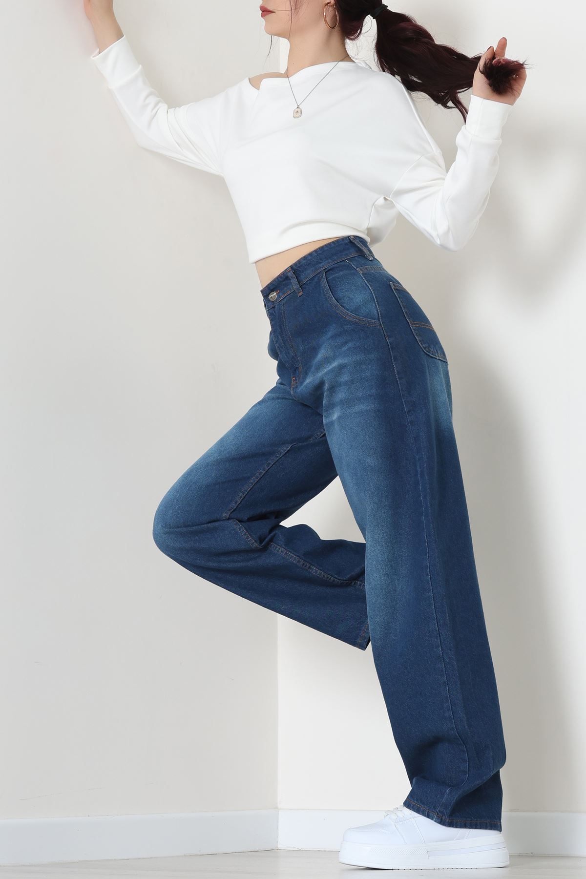 Baggy Kot Pantolon Mavi - 31587.1566.