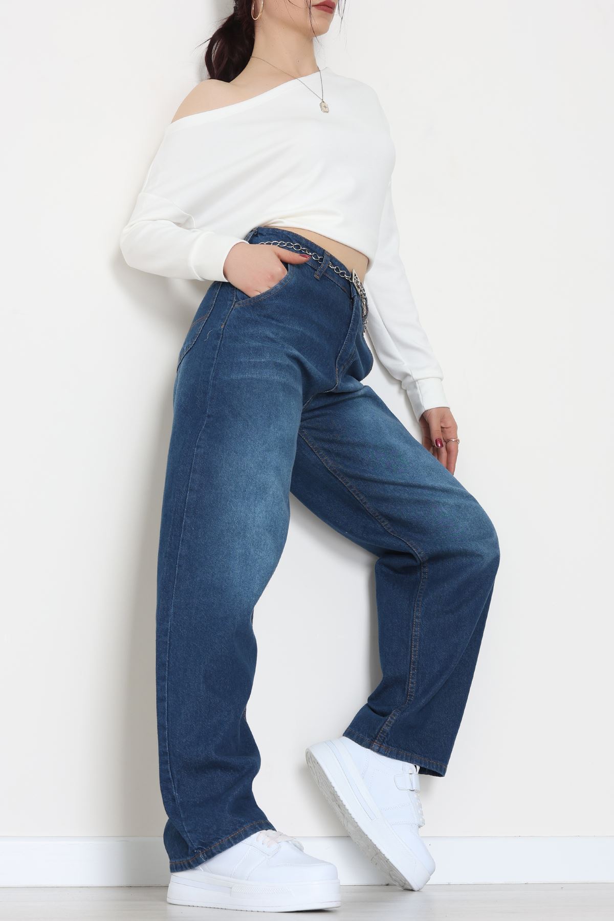 Baggy Kot Pantolon Mavi - 31587.1566.