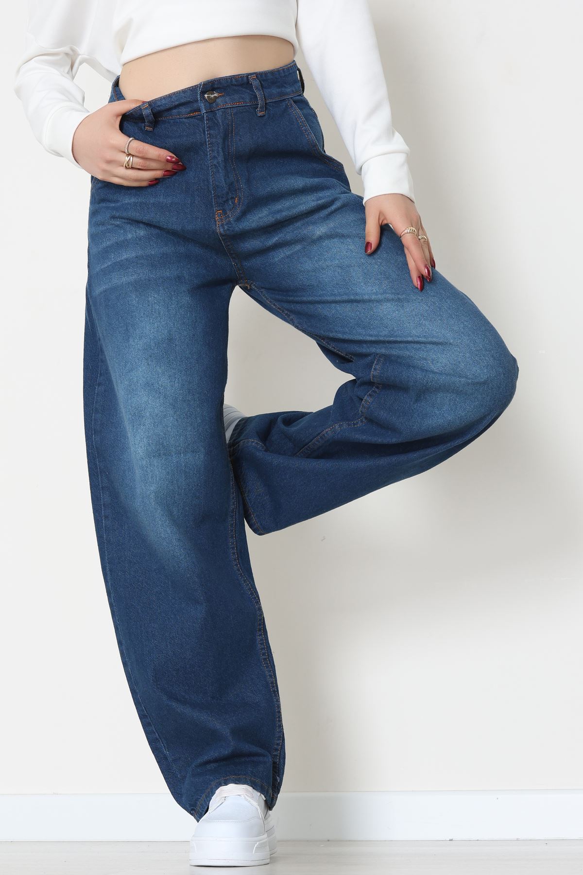 Baggy Kot Pantolon Mavi - 31587.1566.