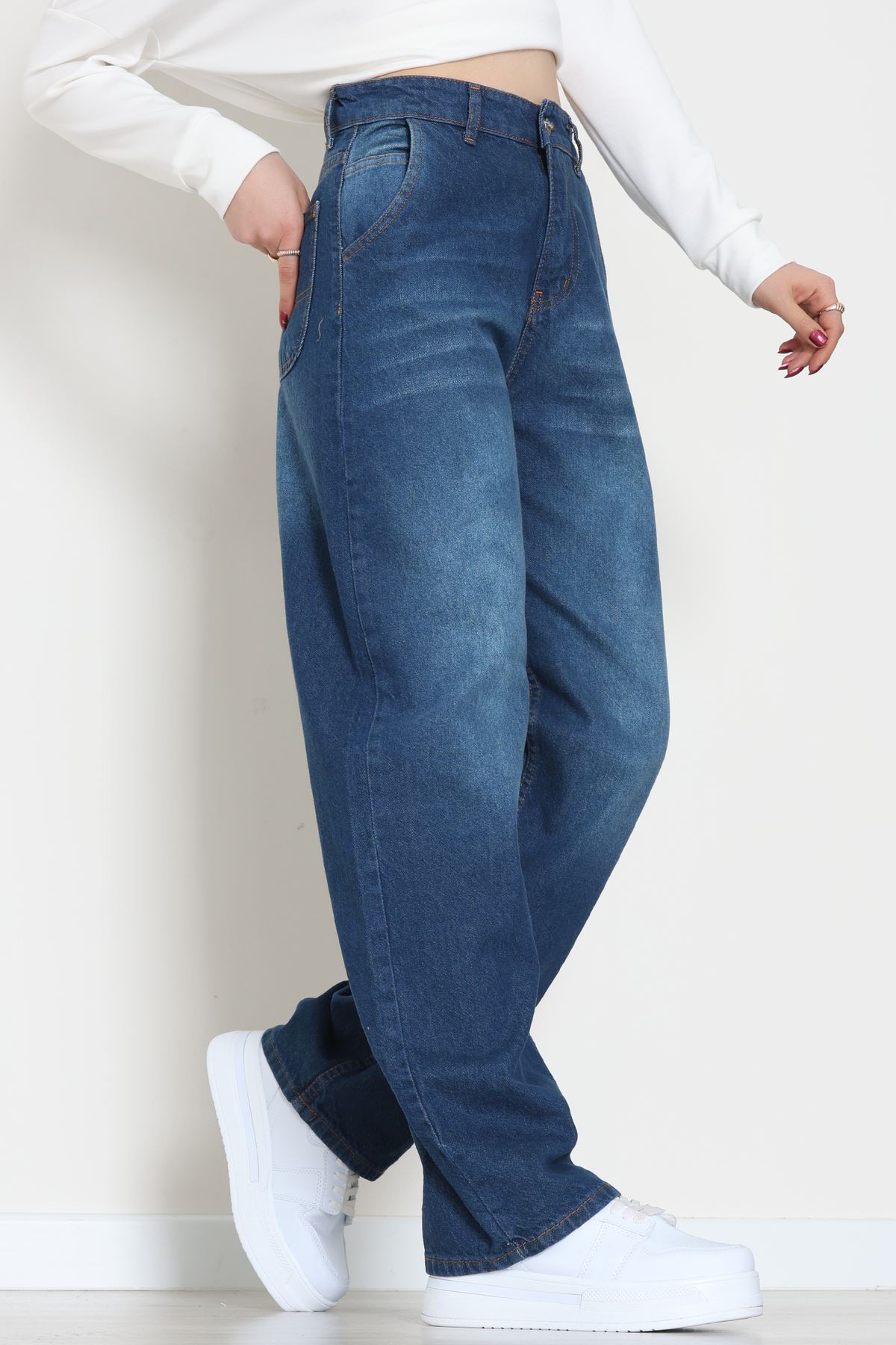 Baggy Kot Pantolon Mavi - 31587.1566.